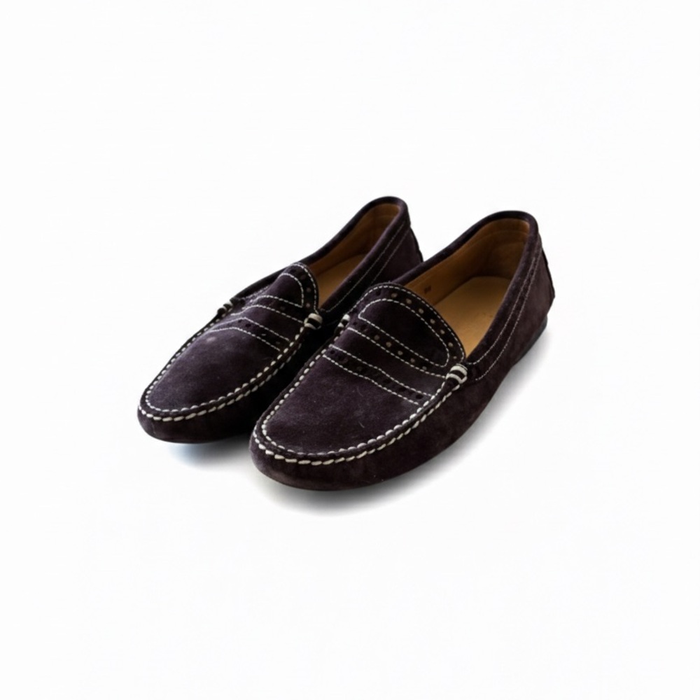 TODS’S Burgundy Suede Gommino Loafers - Ladies Sz 38 - Picture 3 of 8